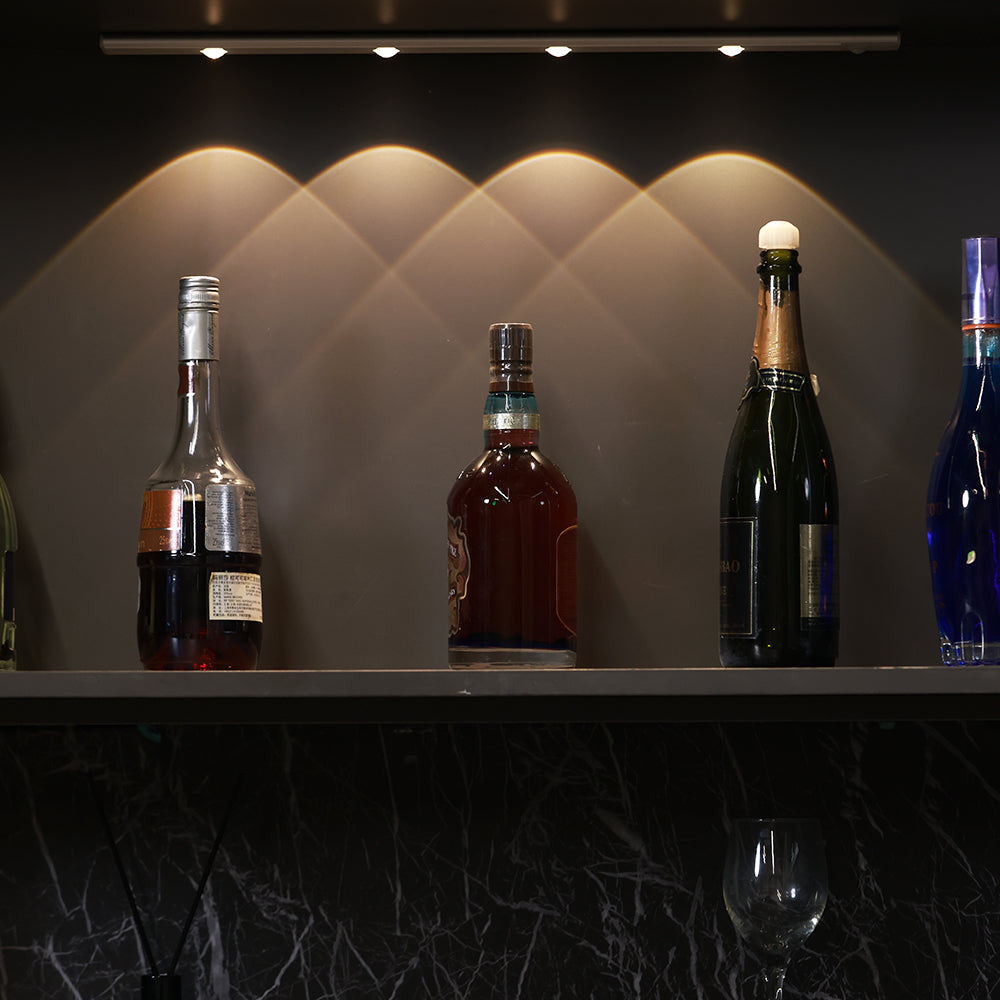 Cabinet Lights, Under Counter Closet Lights with Motion Sensor, Rechargeable Cat's Eye Hill Corrugated Light