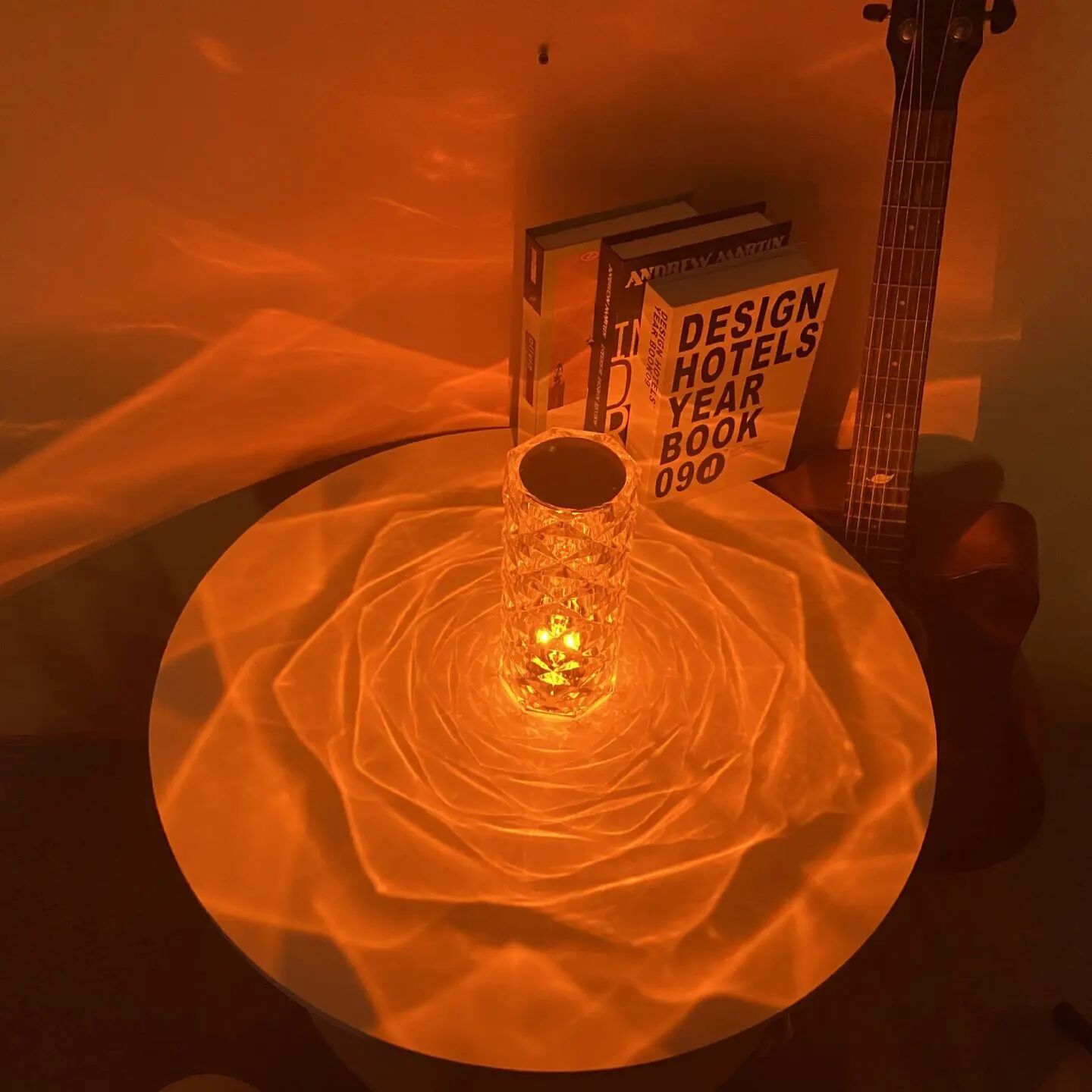 Modern Transparent Led Touch Control Crystal Bedside Table Lamp