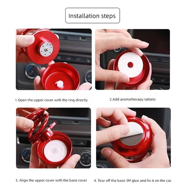 Car Air Freshener Solar Perfume Fragrance Auto Rotation