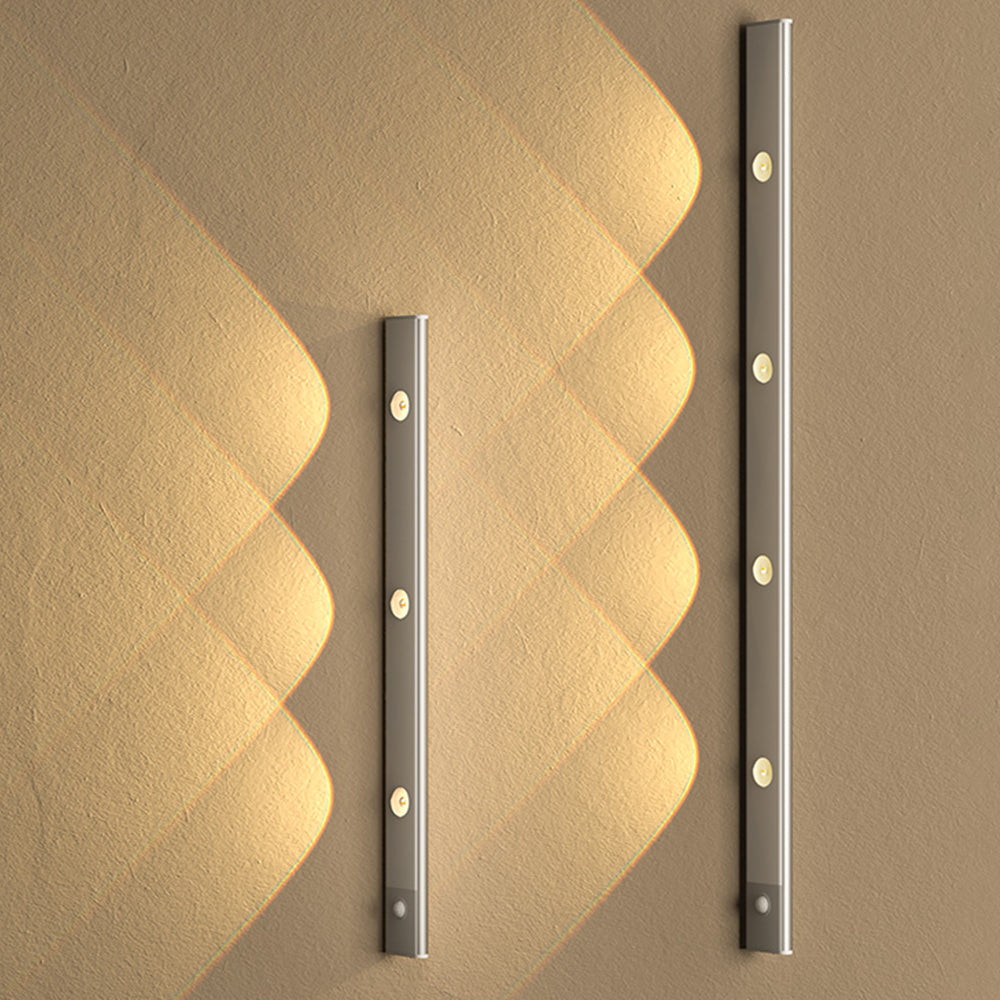 Cabinet Lights, Under Counter Closet Lights with Motion Sensor, Rechargeable Cat's Eye Hill Corrugated Light